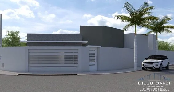 Fachada de projeto residencial em Jales SP